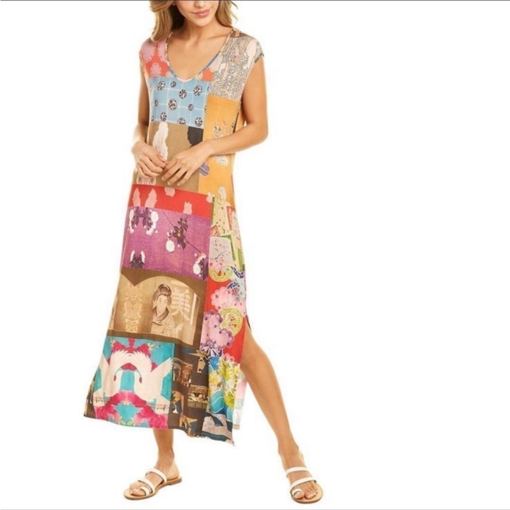 Johnny Was Multicolor Patchwork Midi Dress - Picture 2 of 8